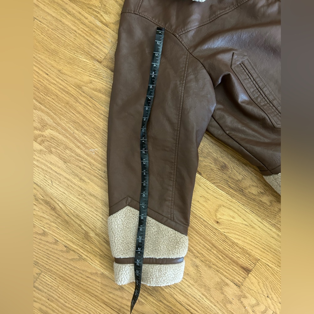 Universal Threads Brown Leather Jacket Size - image 8
